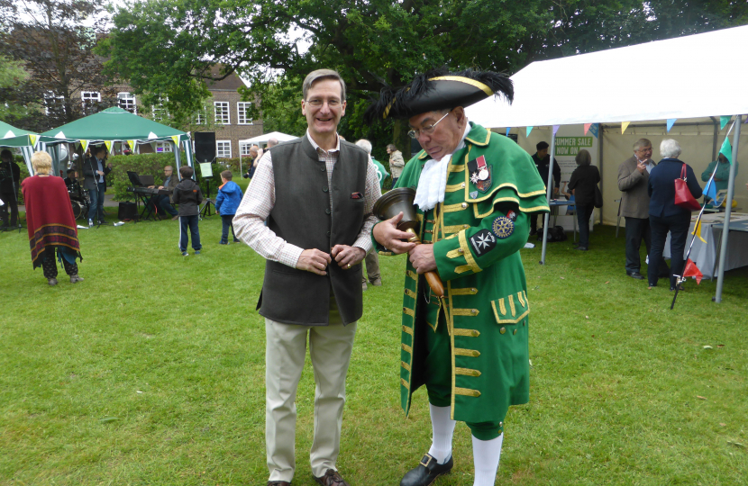 Dominic Grieve with the Beaconsfield Town Crier